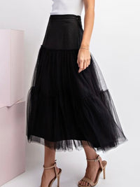 Beautiful Mesh A line Midi Skirt