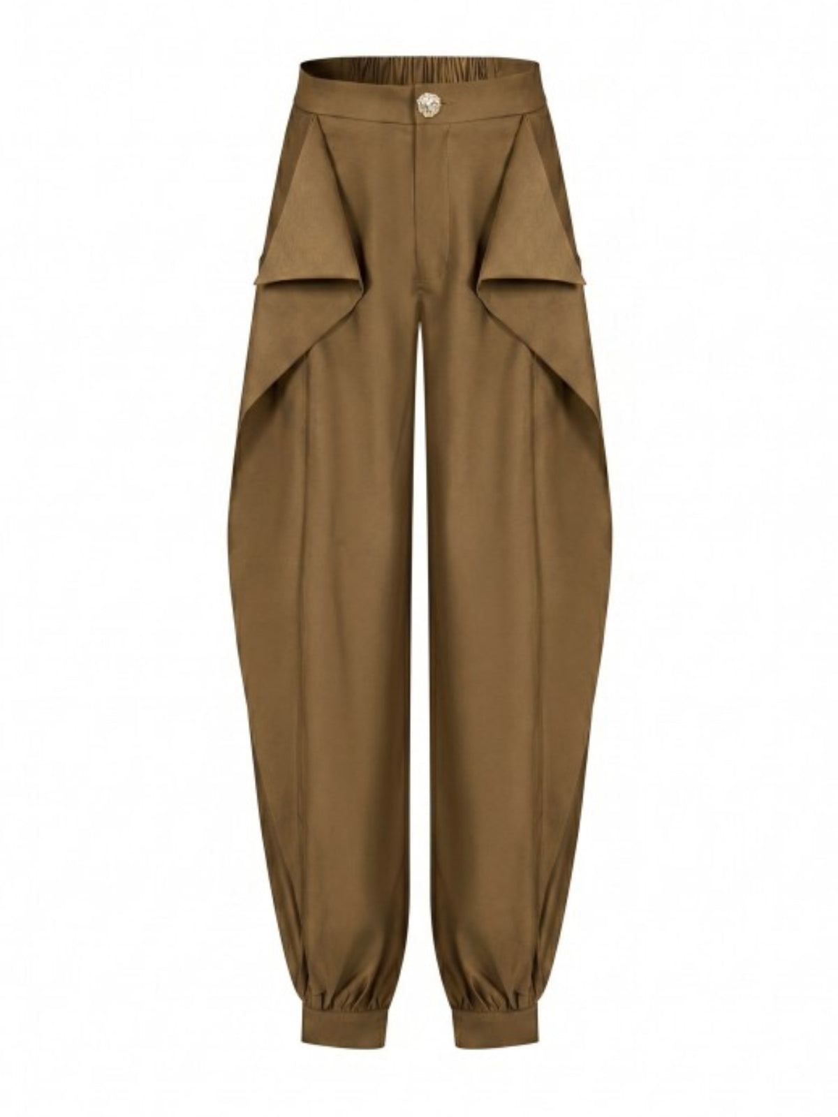 Sculpted Elegance Draped Jogger Pants