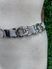 Thin Metallic Links Stretch Belt