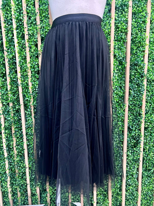 Black Reversible Tulle Skirt