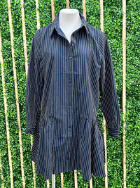 Striped Dropwaist Blouse Dress