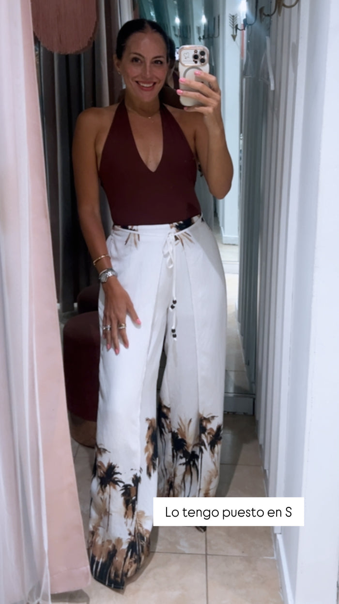 Chocolate Halter Bodysuit