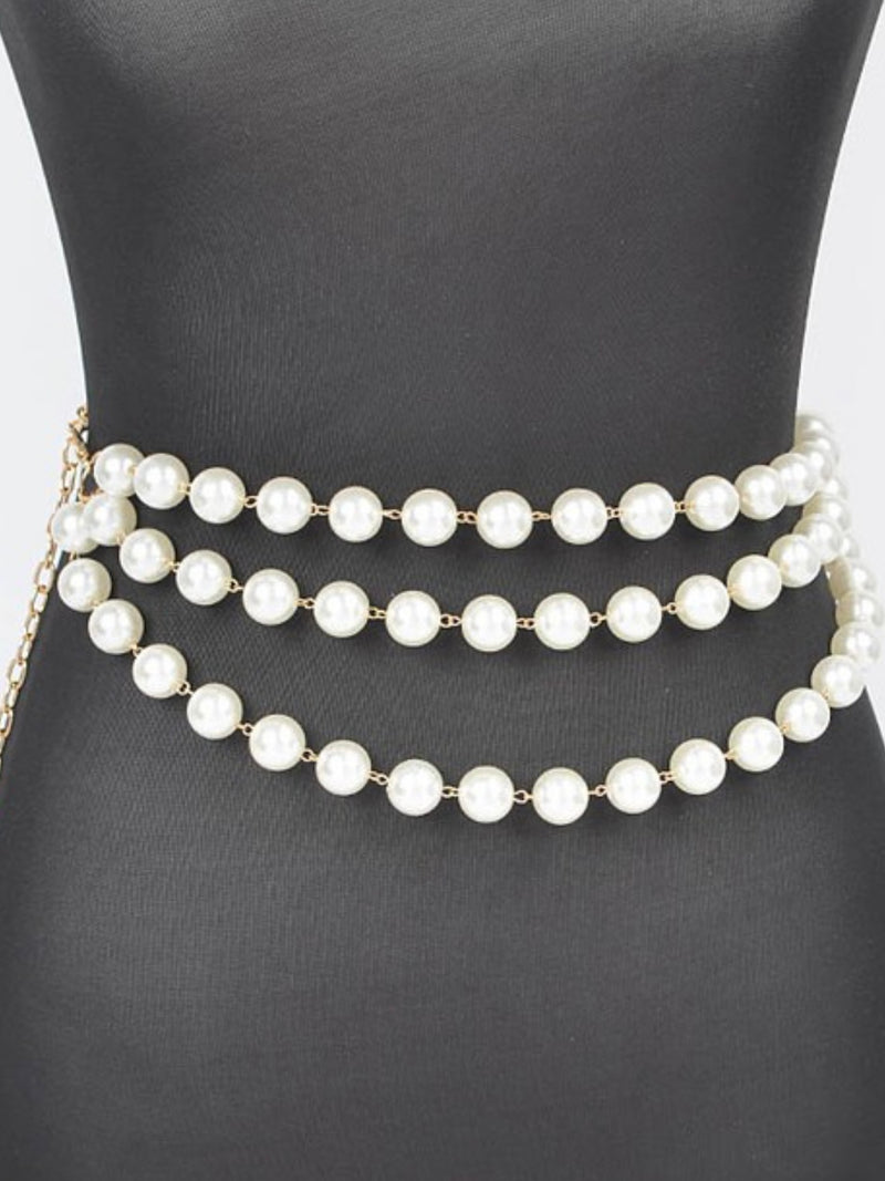 Multi Layered Bead Chain Belt