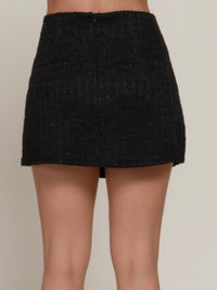 Tweed Skort with Front Slit