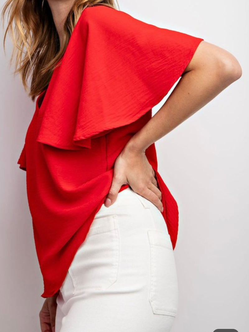 Tomato Cape Sleeve Blouse