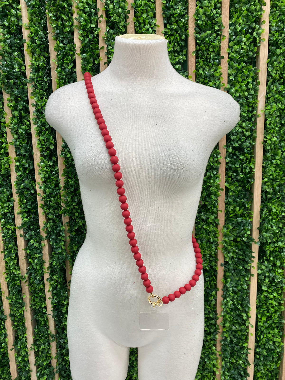 Resin Beaded Crossbody Phone Lanyard