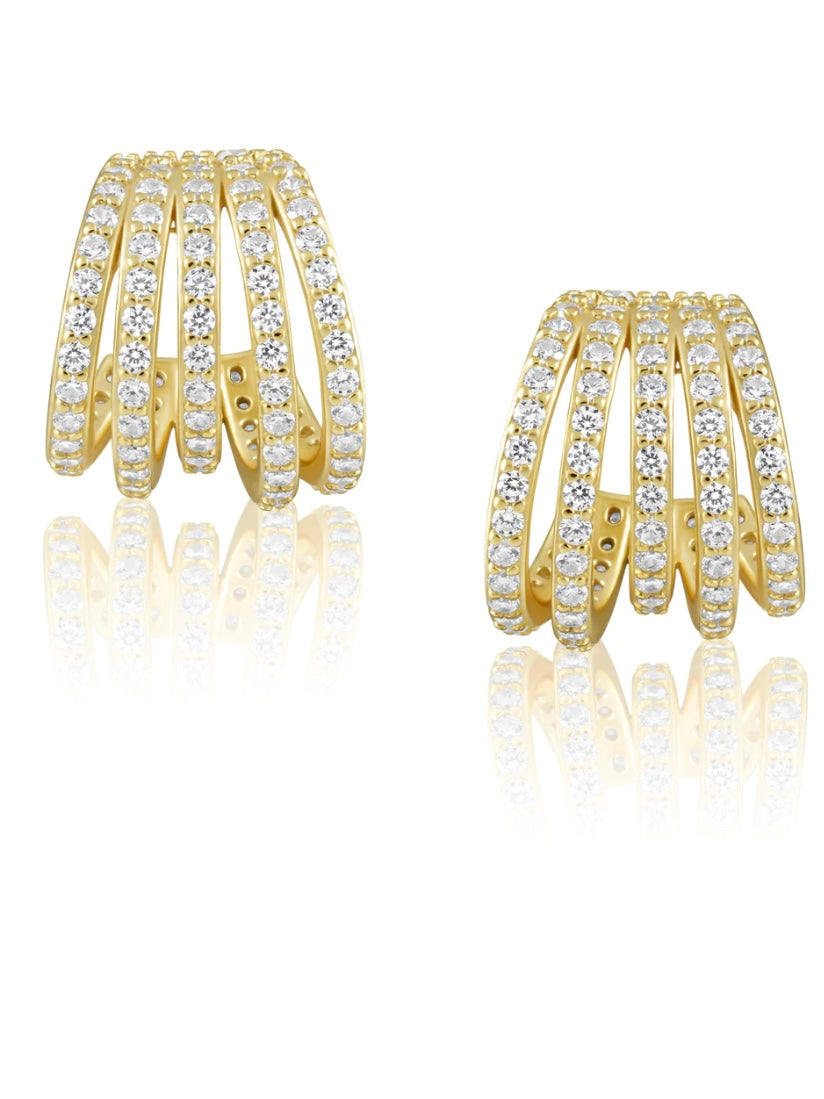 SJ Avery Multi Crystal Lines Huggies
