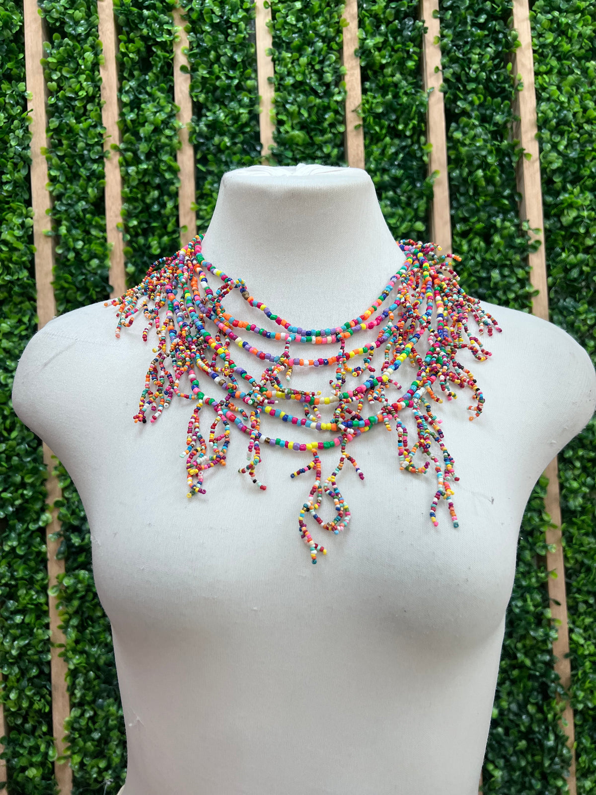 Multi Beads Coral Necklace
