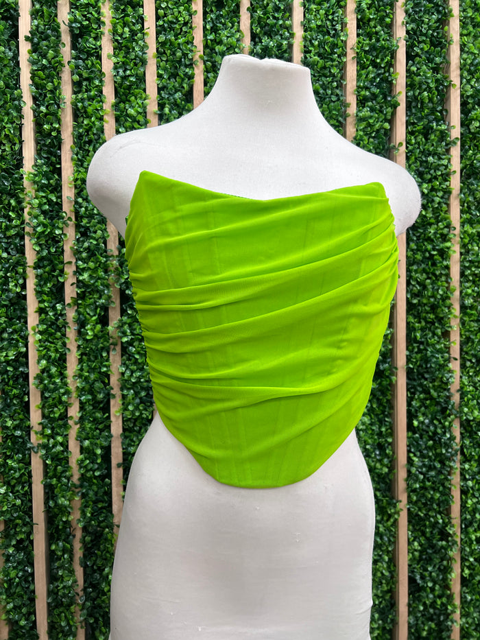 Apple Green Mesh Bustier