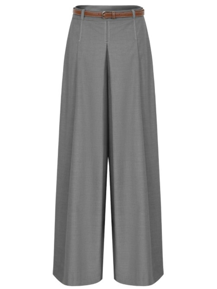 Isometric Belted Grey Trousers