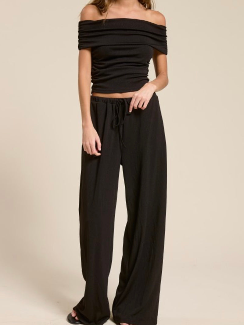 Off Shoulder Long Pant Set