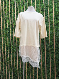 Combination Lace Shirt Top