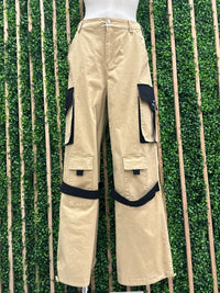 Khaki Black Cargo Jogger
