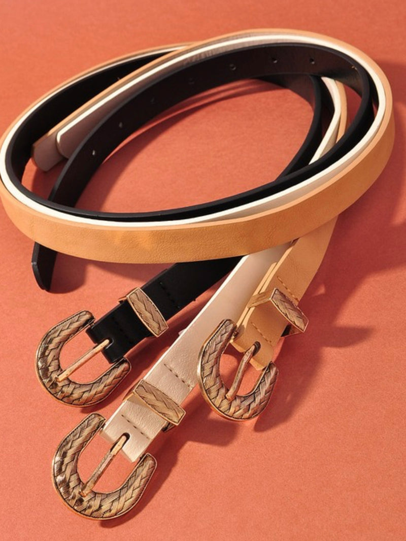 Braid Detail Buckle Belt