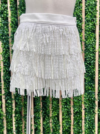 Studded Fringe Skort