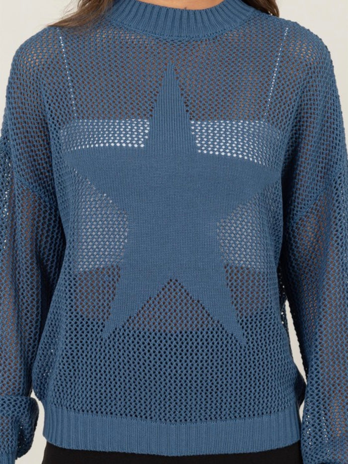 Star Open Stitch Sweater