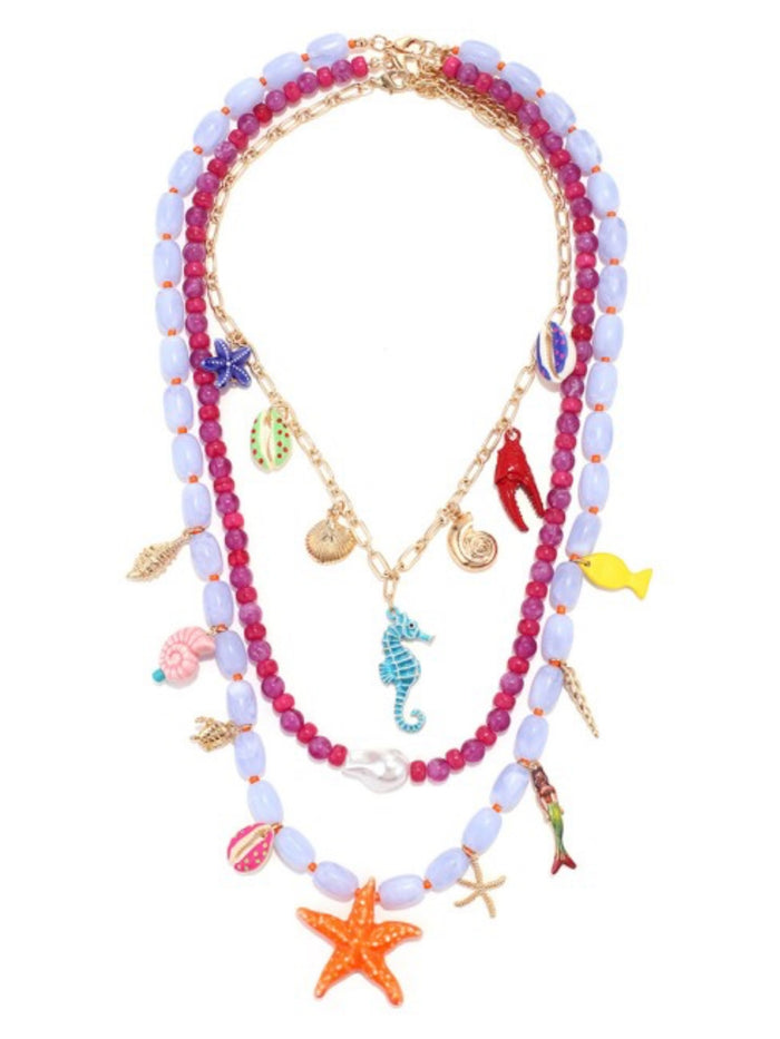 Coastal Charm Layered Necklace Set
