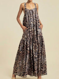 Brown Leopard Maxi Dress