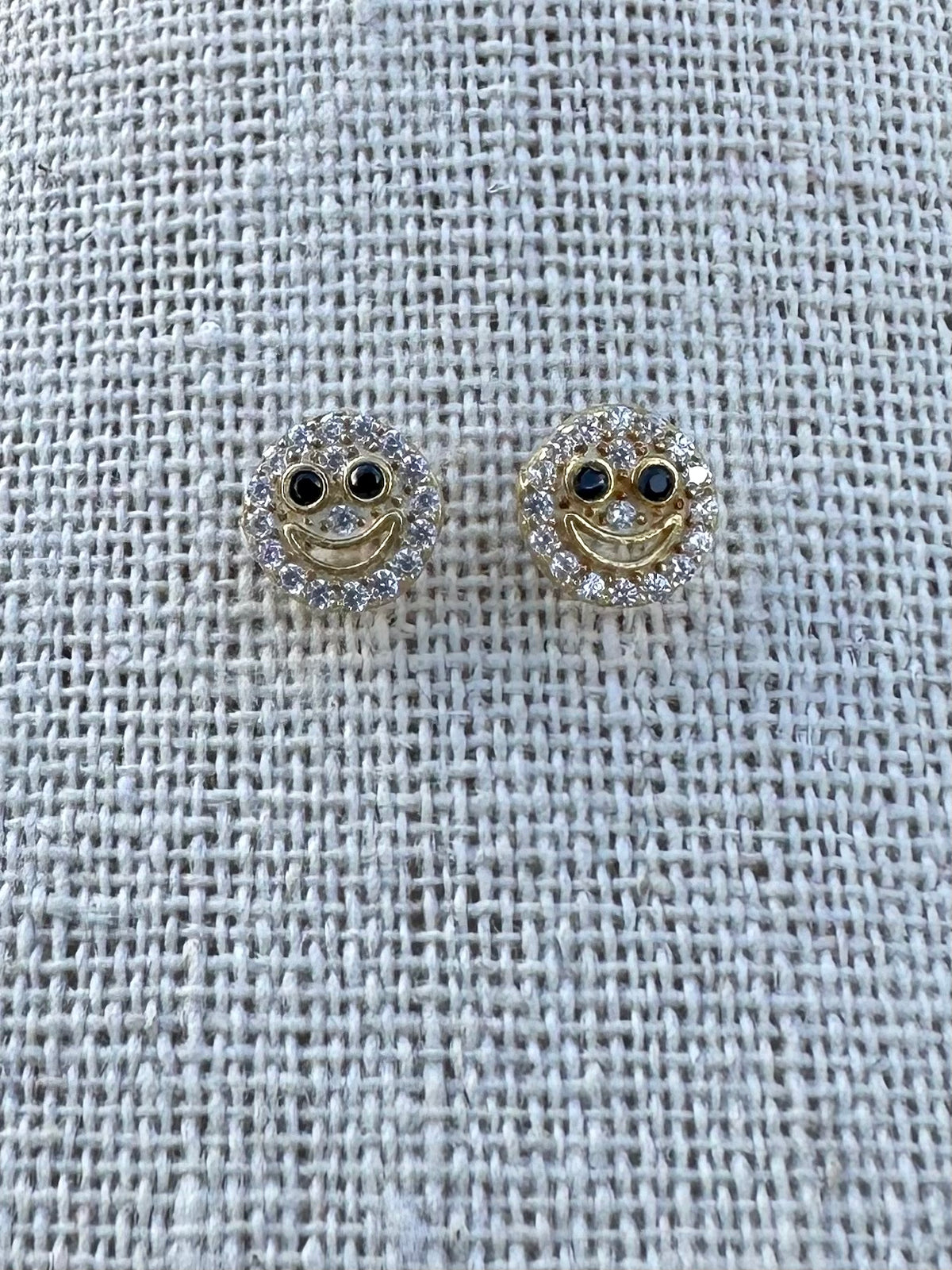 Pave Smiley Face Stud