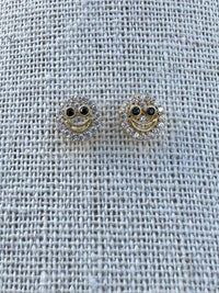 Pave Smiley Face Stud