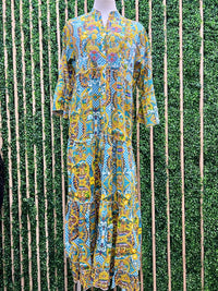 Italy Mixed Print Maxi Dress