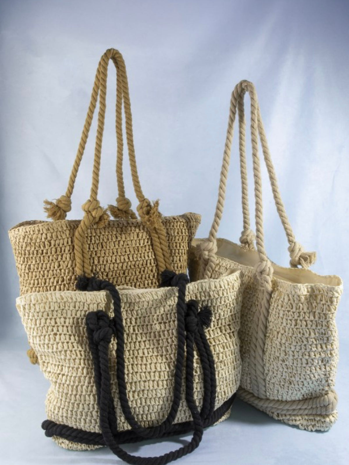 Coastal Rope Handle Straw Tote Bag