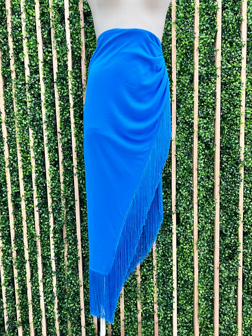 Tassel Wrap Midi Skirt
