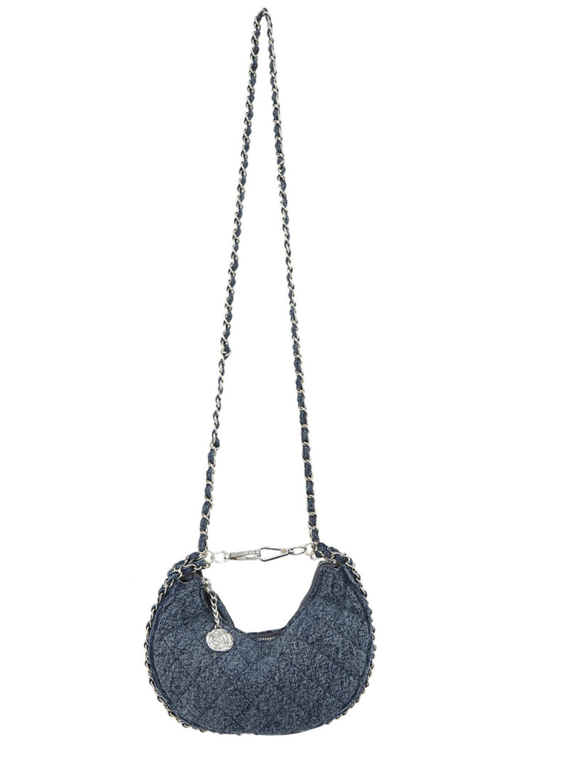 Denim Quilted Crossbody Bag