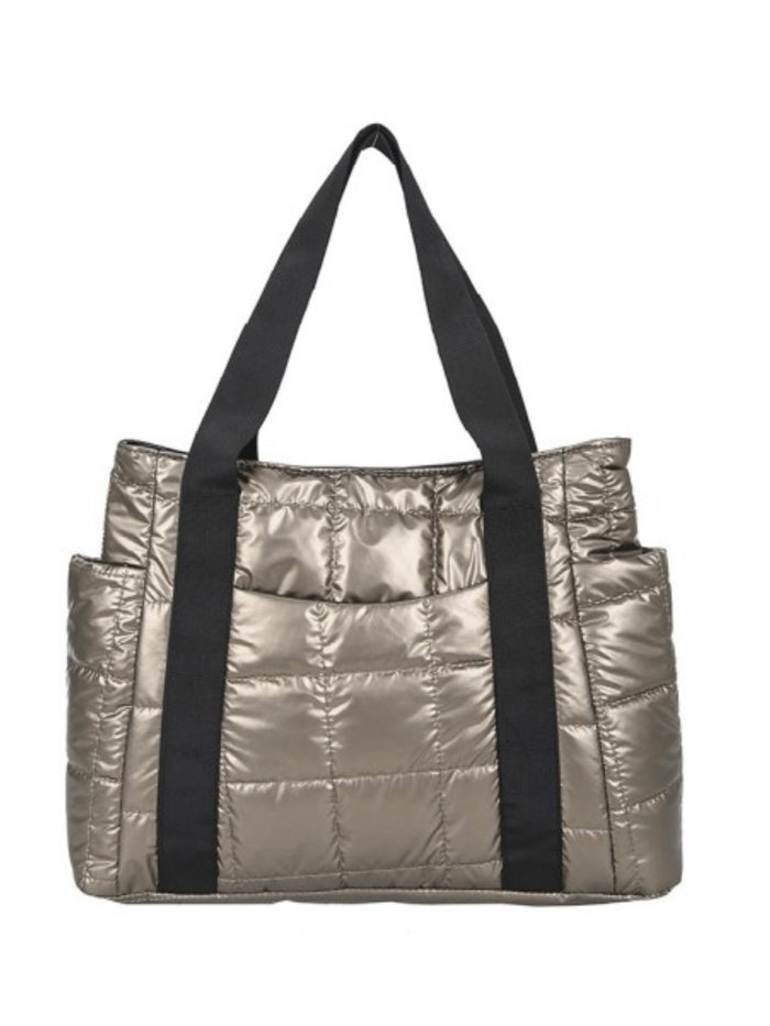 City Luxe Quilted Tote Bag