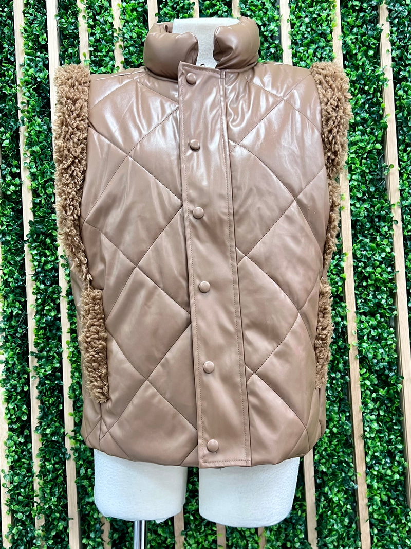 Faux Fur Trim Vest