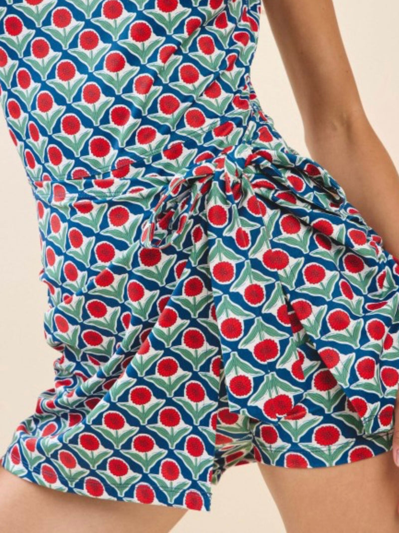 Bold Retro Floral Favorite Romper