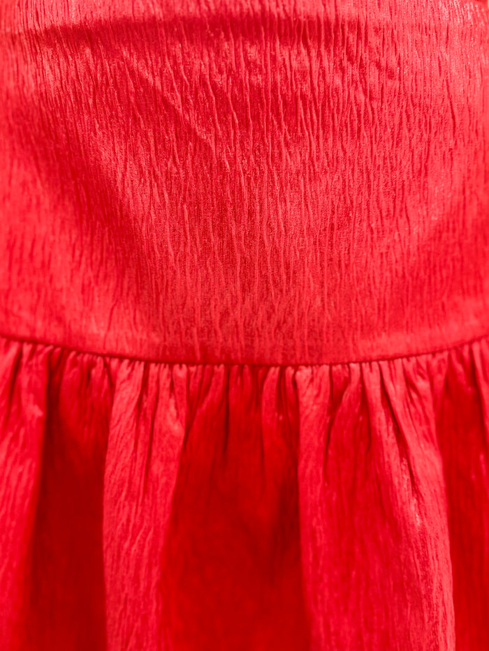 Textured Metallic Finish Fabric Skort