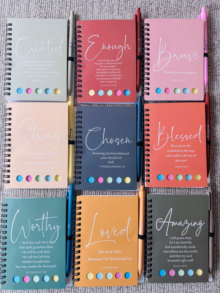 Faith Pastel Diary with Pens, Sticky Notes & Page Holder