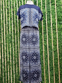 Navy Paisley Breeze Cap Sleeve Top