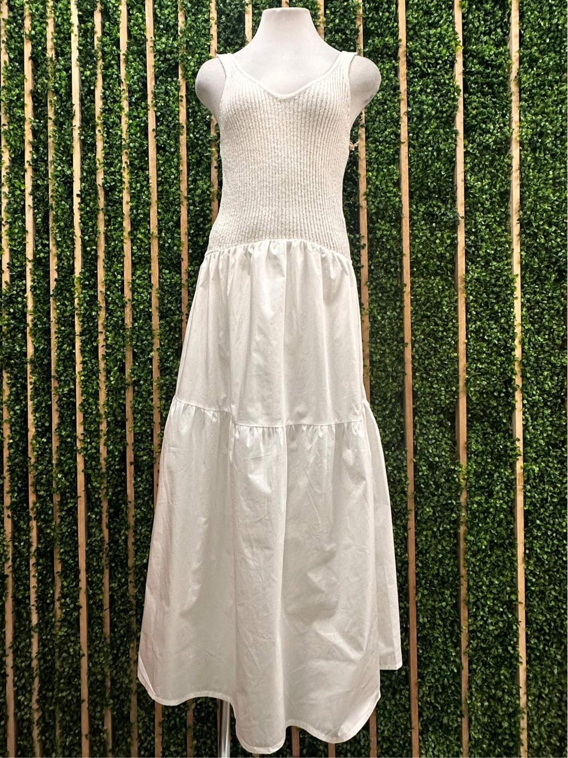 White Knit Top Drop Waist Maxi Dress Ah L La Lifestyle Boutique White Knit Top Drop Waist Maxi Dress Ah L La Lifestyle Boutique