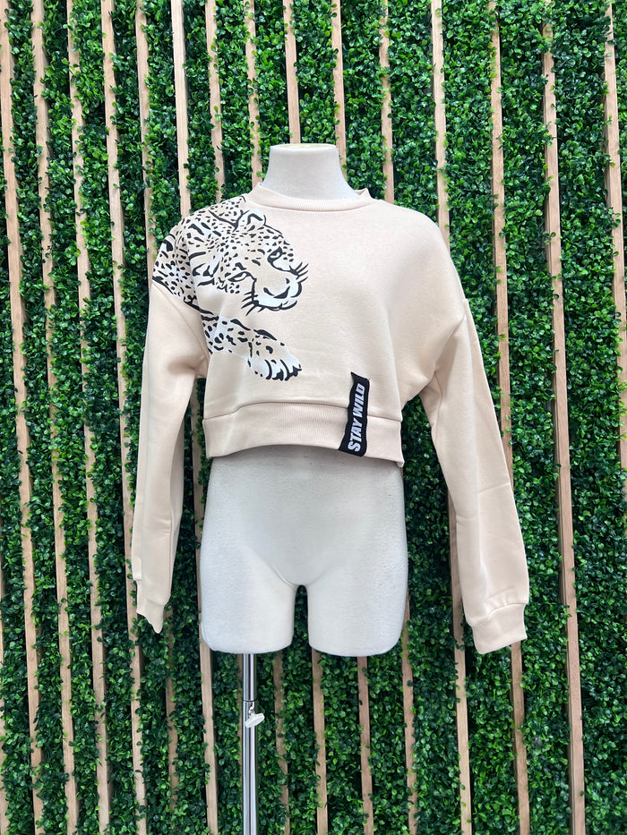 Cream Leopard Pullover