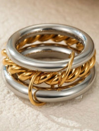 Stainless Steel Stackable Ring Detail Rings