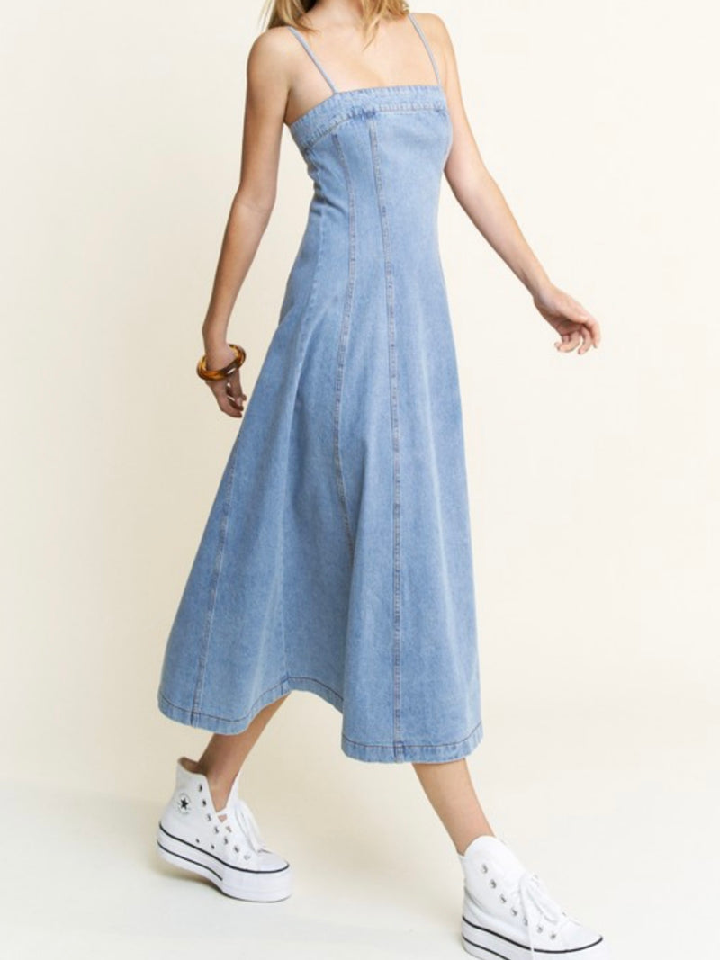 Denim Cami Midi Dress