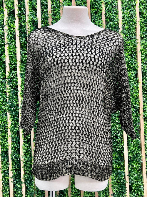 Lurex Knit Sweater Top