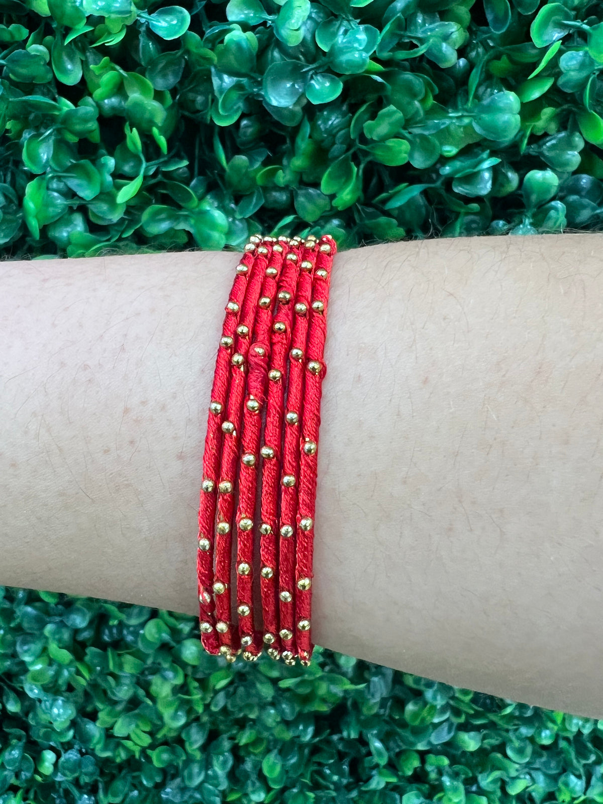 Multicolor Silk Bangle Set