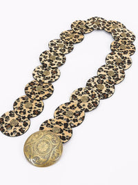 Faux Animal Fur Disc Belt
