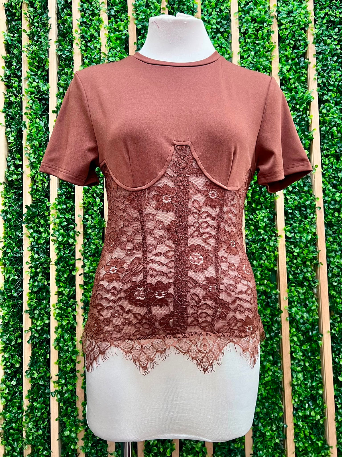 Lace Corset Illusion Tee