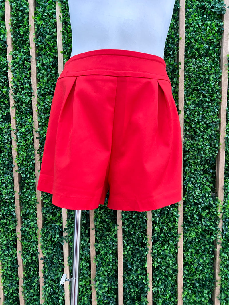 REd High Waist Short Pant