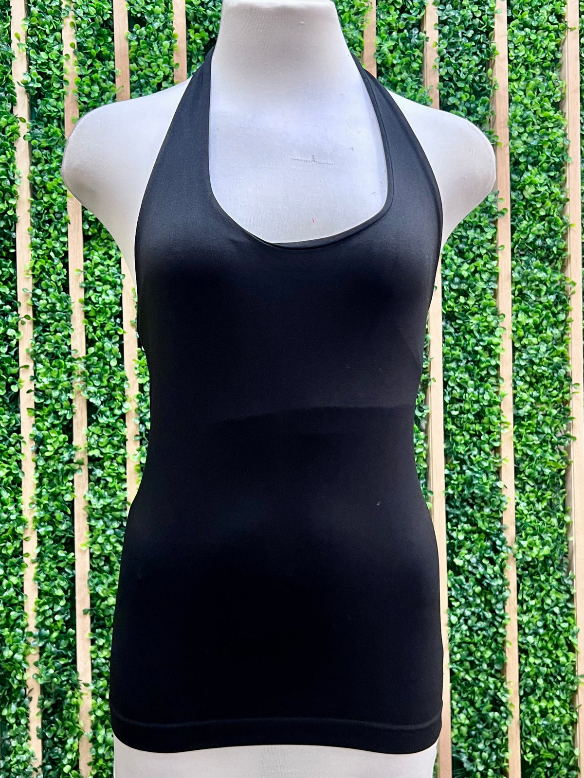 Halter Neck Fitted Basic Tank Top