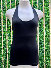 Halter Neck Fitted Basic Tank Top