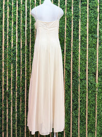 Cream Fitted MAxi Dress