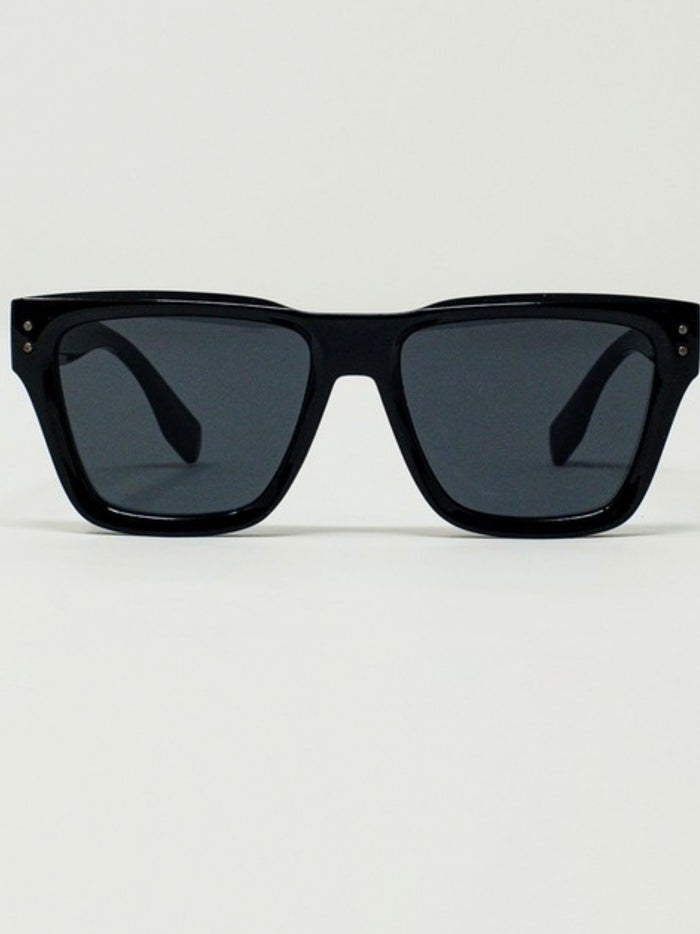 Square Chunky Black Sunglasses