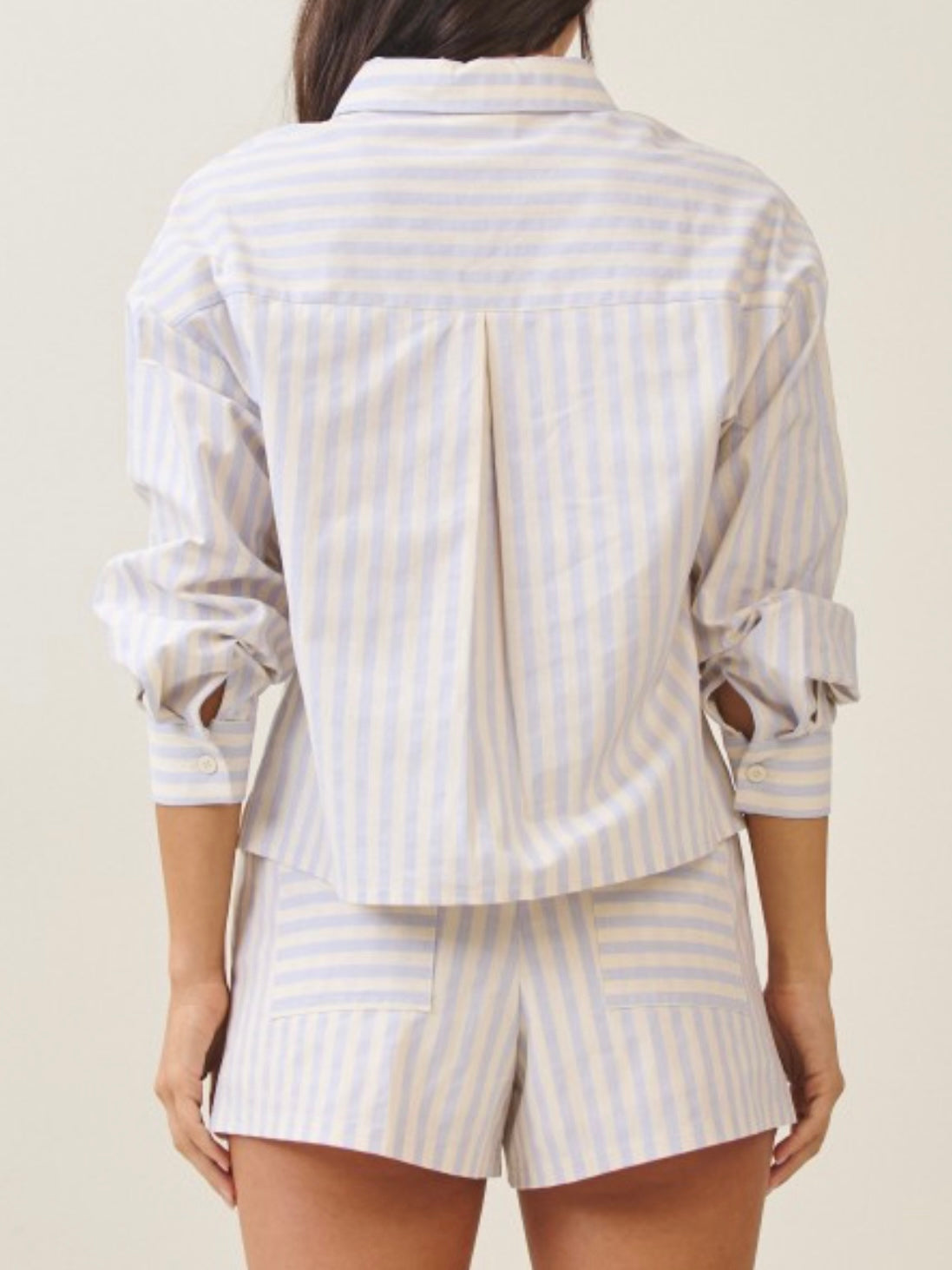 Embroidered Lobster Stripe Short Pant Set
