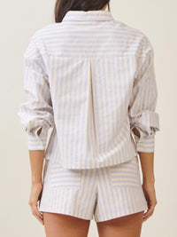 Embroidered Lobster Stripe Short Pant Set