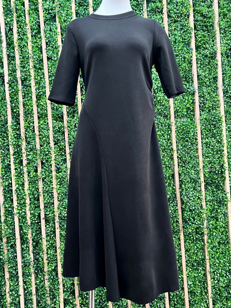 Modal Side Ruched Round Neck Midi Cami Dress